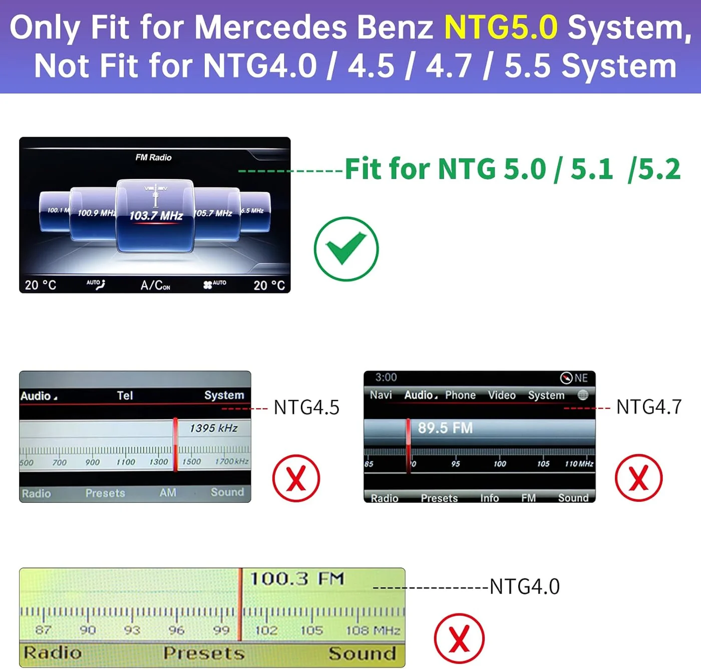 Road Top — Mercedes con NTG 5.0 / 5.1 / 5.2, especialmente W205 2015–2018
