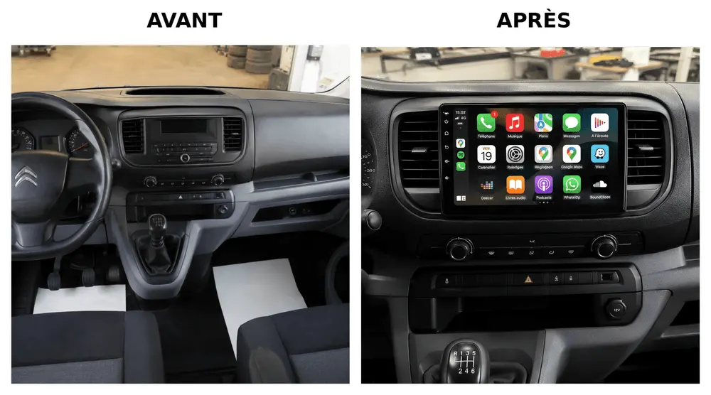 Radio Android 9″ para Citroën Jumpy 3/Combi (2016–2024) · vista 7