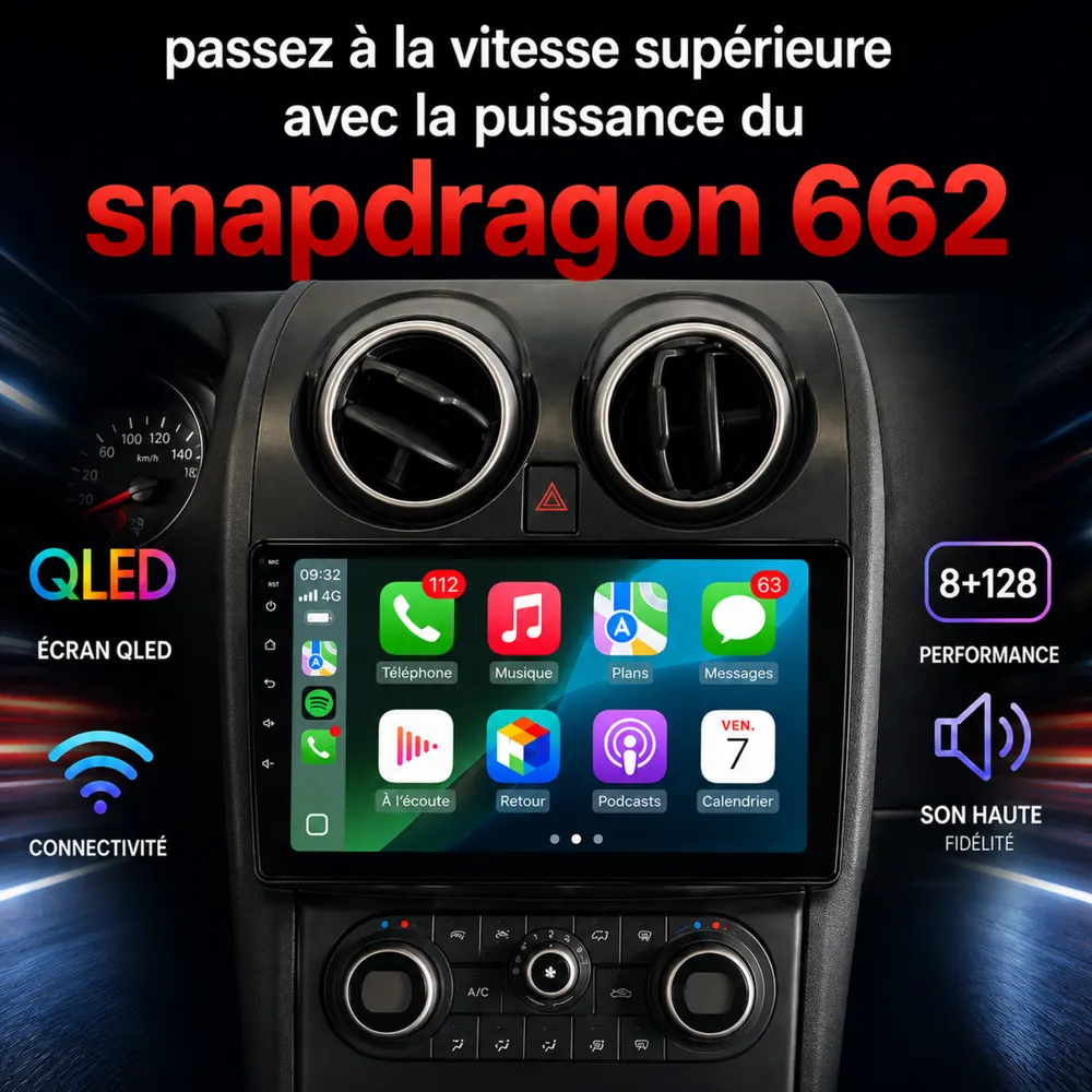 Radio Android 9″ para Nissan Qashqai J10