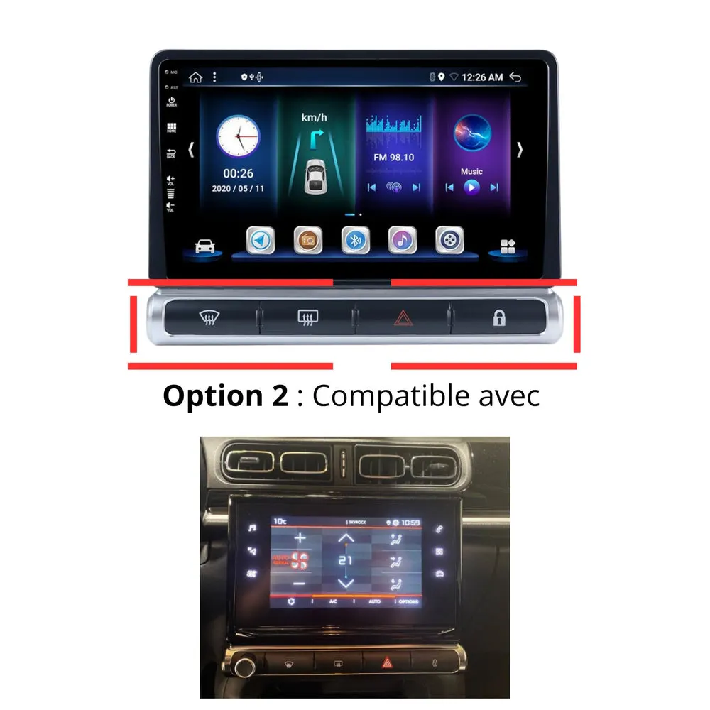 Radio Android 9″ para Citroën C3 III (2016–2023) · vista 9