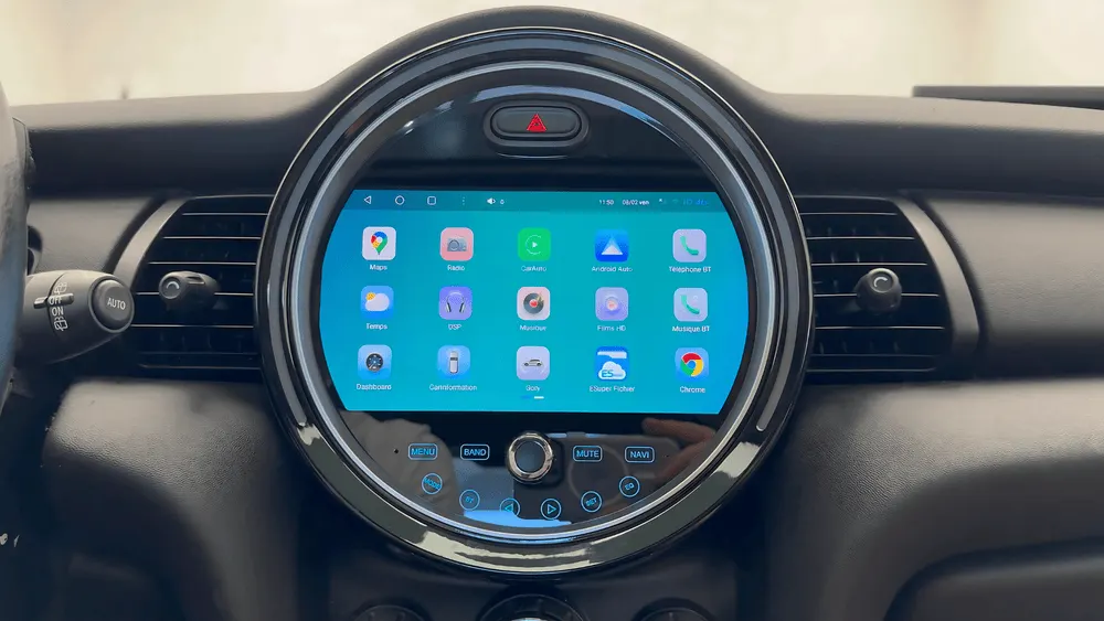 Radio Android 9″ para Mini Cooper F55, F56, F57 (2014–2021) · vista 4