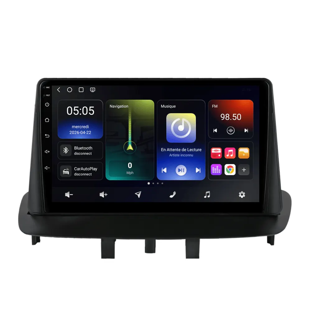 Radio Android 9″ para Renault Mégane 3 (2008–2016) · vista 2