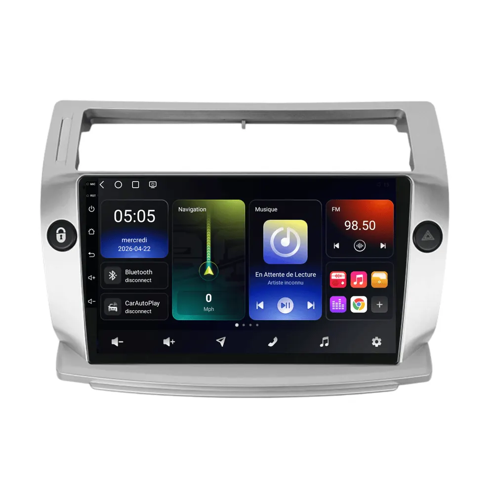 Radio Android 9″ para Citroën C4 (2004–2010) · vista 2