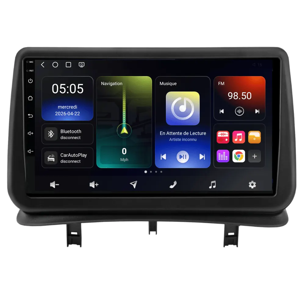 Radio Android 9″ para Renault Clio 3 (2005–2015) · vista 2