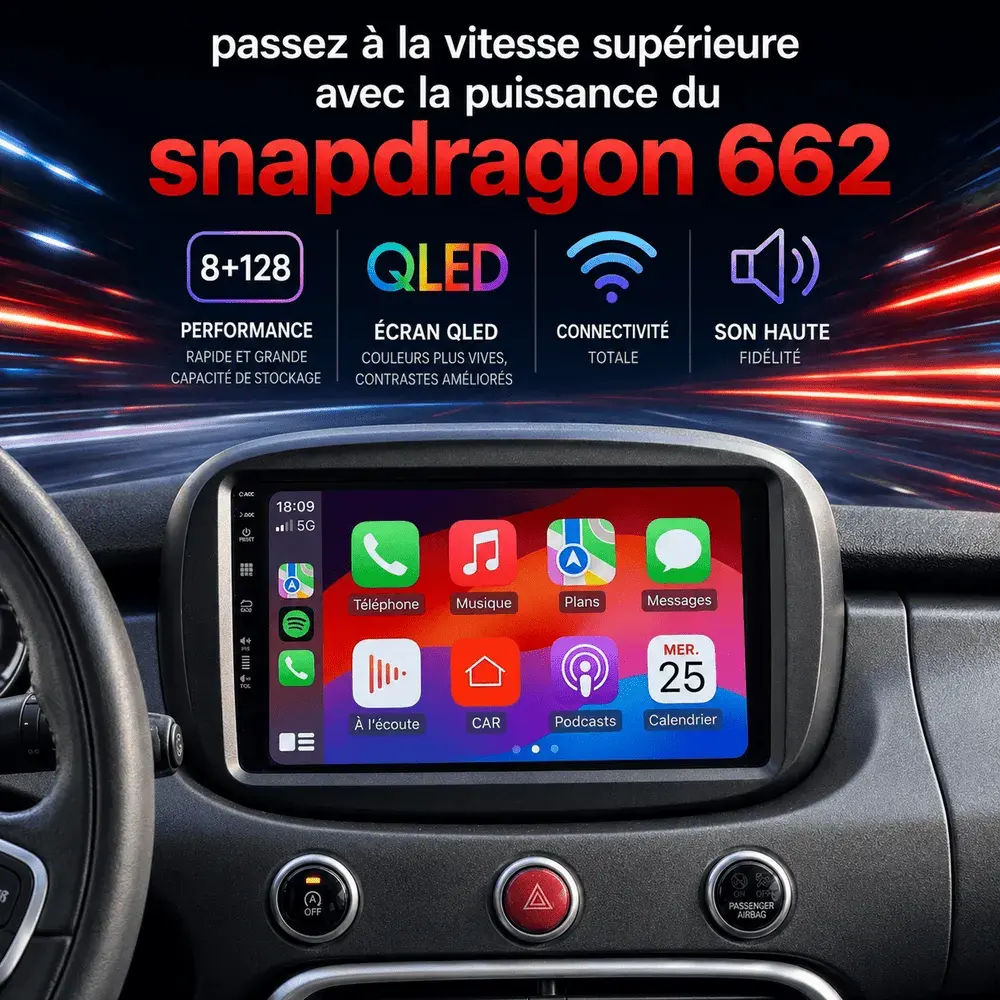Radio Android 9″ para Fiat 500X