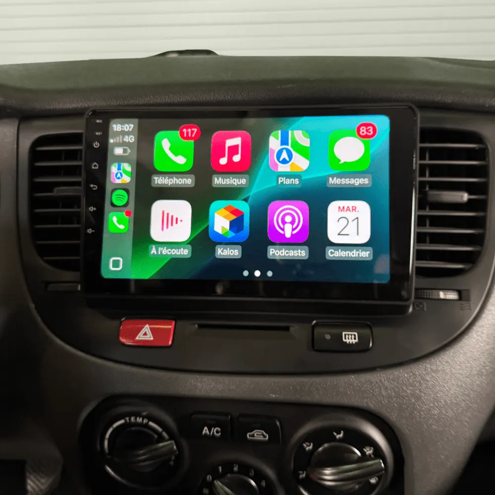 Radio Android 9″ para Kia Rio 2 (2005–2011) · vista 5