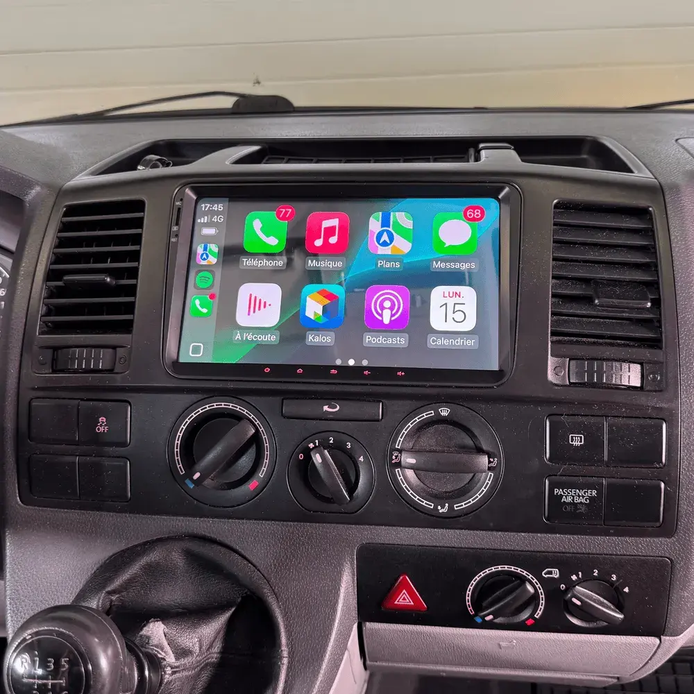 Radio Android 9″ para Volkswagen Multivan/Transporter/Caravella T5 (2003–2015) · vista 8