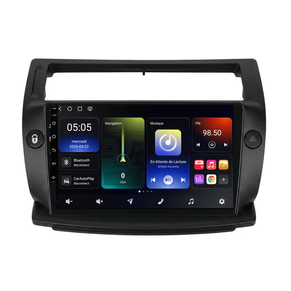 Radio Android 9″ para Citroën C4 (2004–2010) · vista 8