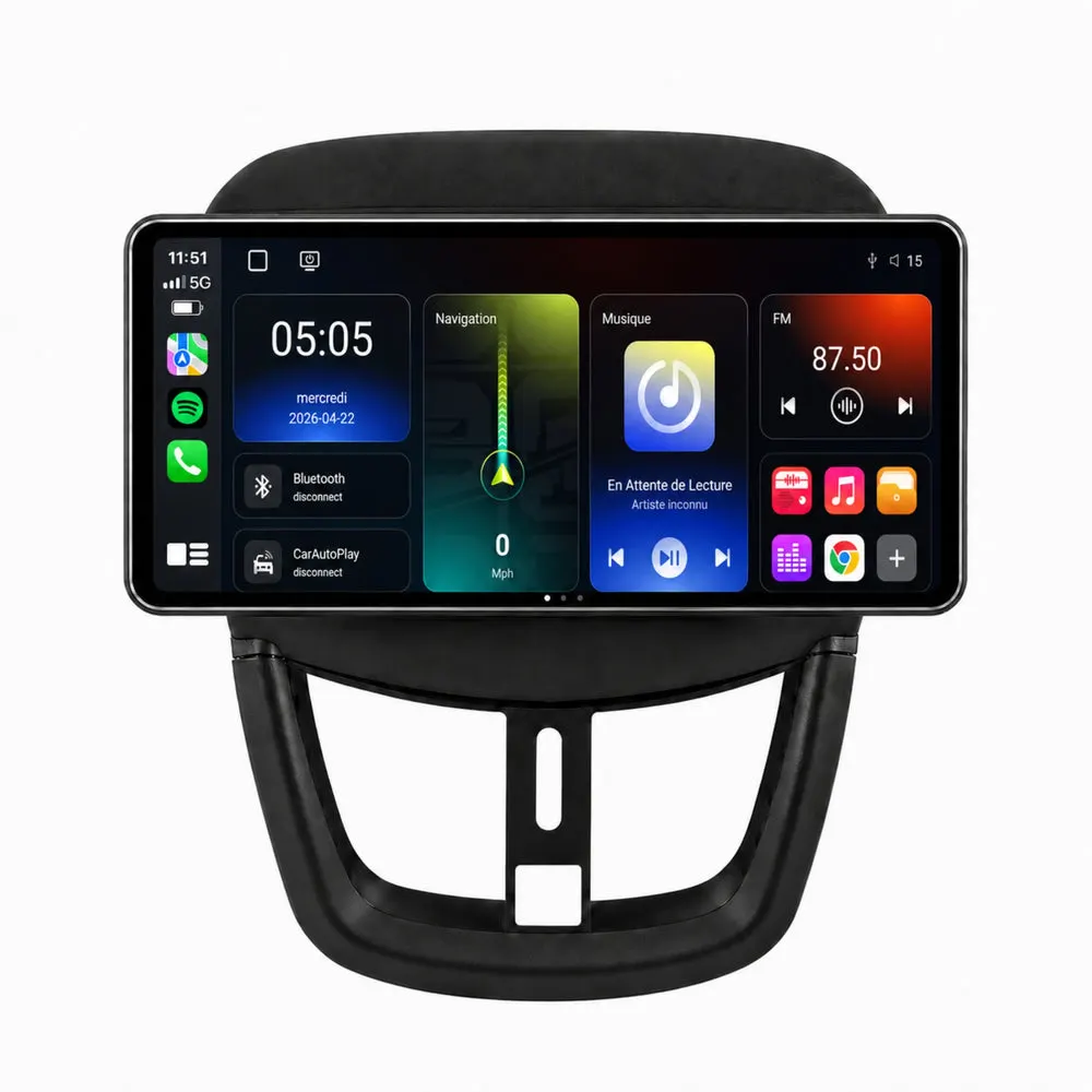 Radio Android 12,3″ para Peugeot 207 (2006–2015) · vista 2