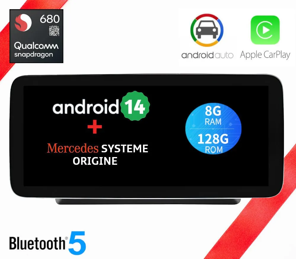 Pantalla Android 10,25″ para Mercedes Clase C W205 · NTG 5.0, 5.1 Y 5.2