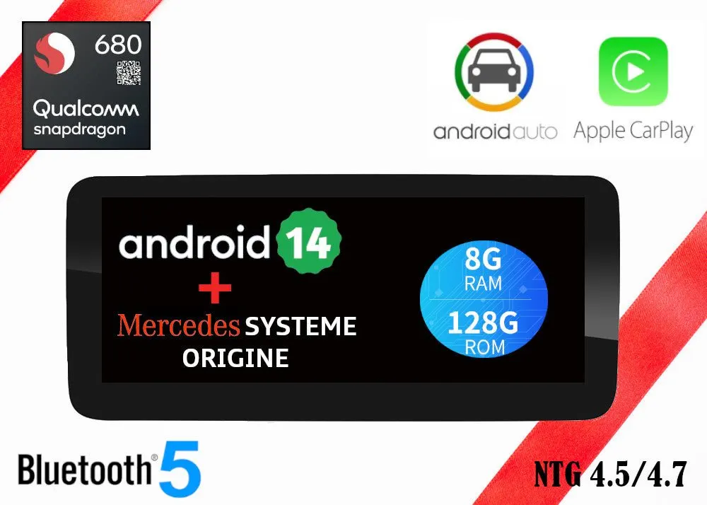 Pantalla Android 10,25″ para Mercedes CLA · NTG 4.5 Y 4.7