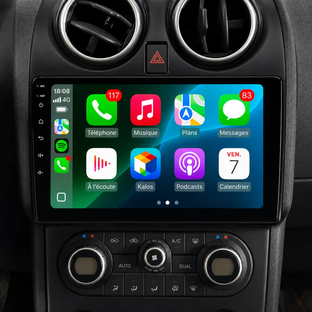 Radio Android 9″ para Nissan Qashqai J10 (2007–2013) · vista 5
