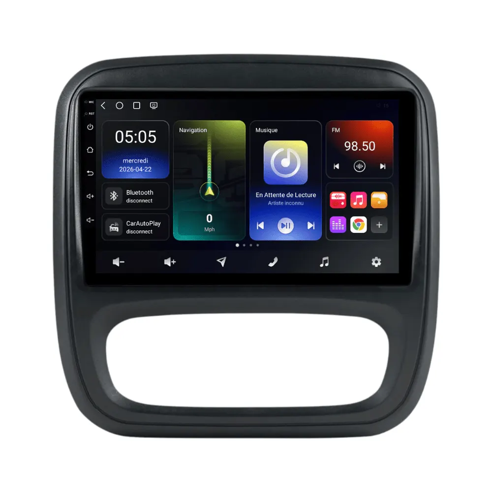 Radio Android 9″ para Renault Trafic 3 (2014–2021) · vista 9