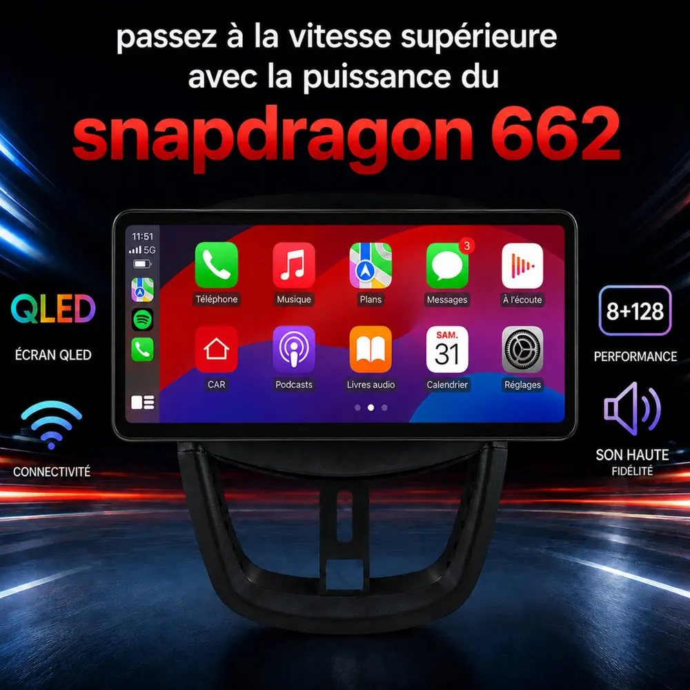 Radio Android 12,3″ para Peugeot 207