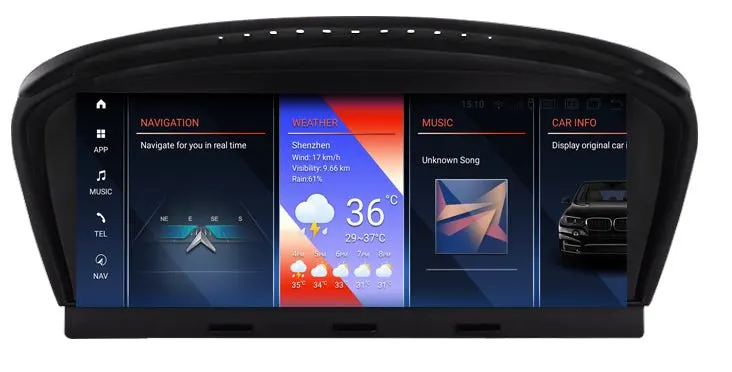 Pantalla Android 8,8″ para BMW Serie 3 E90, E91, E92, E93 / M3 (2005–2012) · vista 2