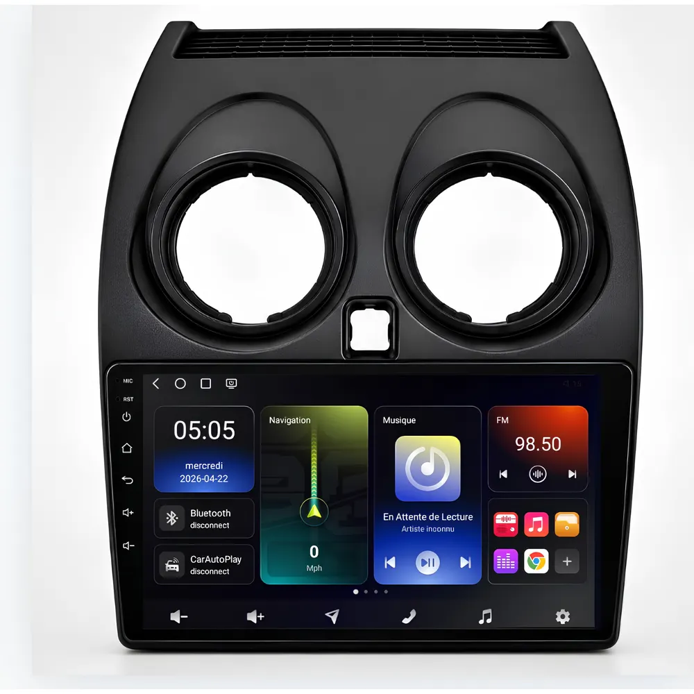 Radio Android 9″ para Nissan Qashqai J10 (2007–2013) · vista 9
