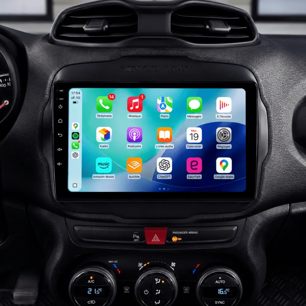 Radio Android 9″ para Jeep Renegade (2014–2022) · vista 6