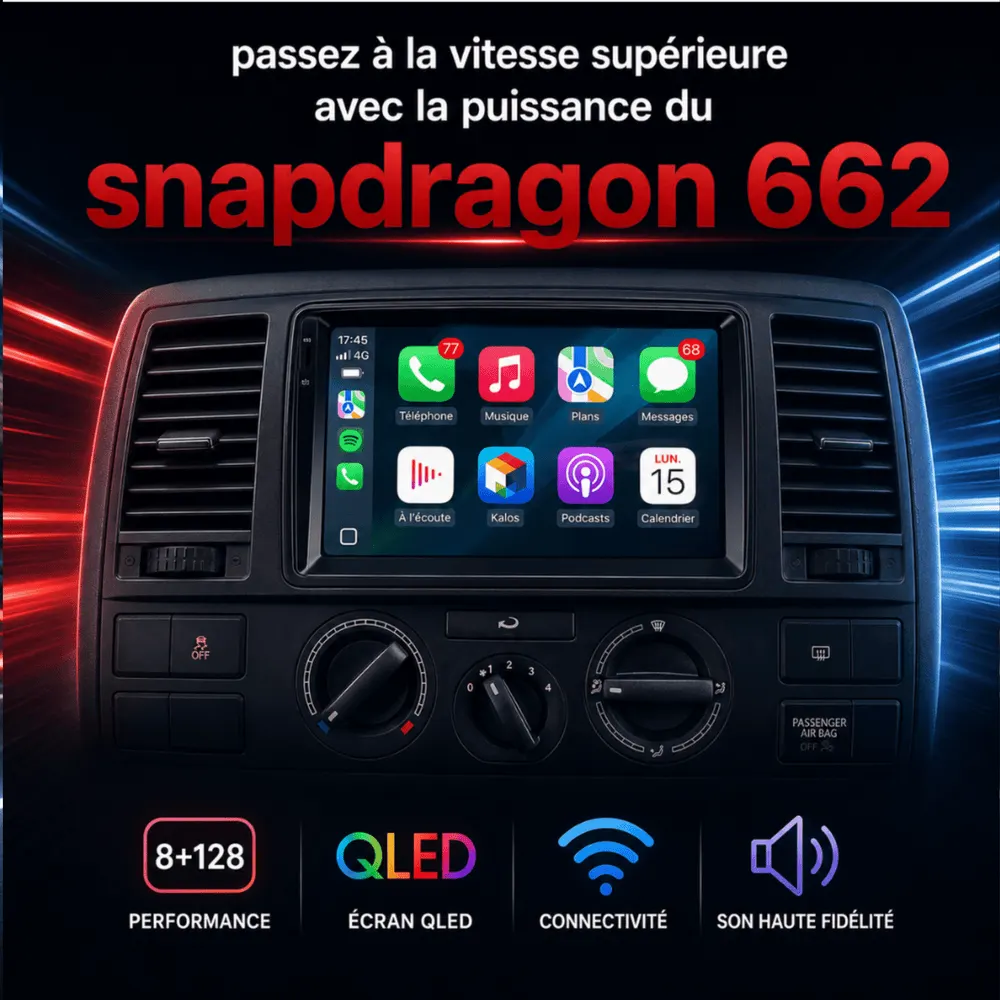 Radio Android 9″ para Volkswagen Multivan/Transporter/Caravella T5