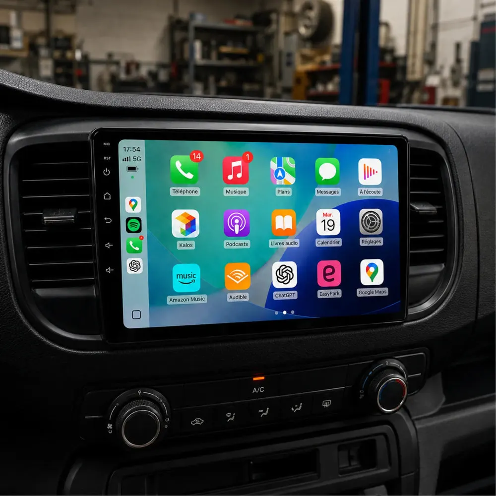 Radio Android 9″ para Citroën Jumpy 3/Combi (2016–2024) · vista 4