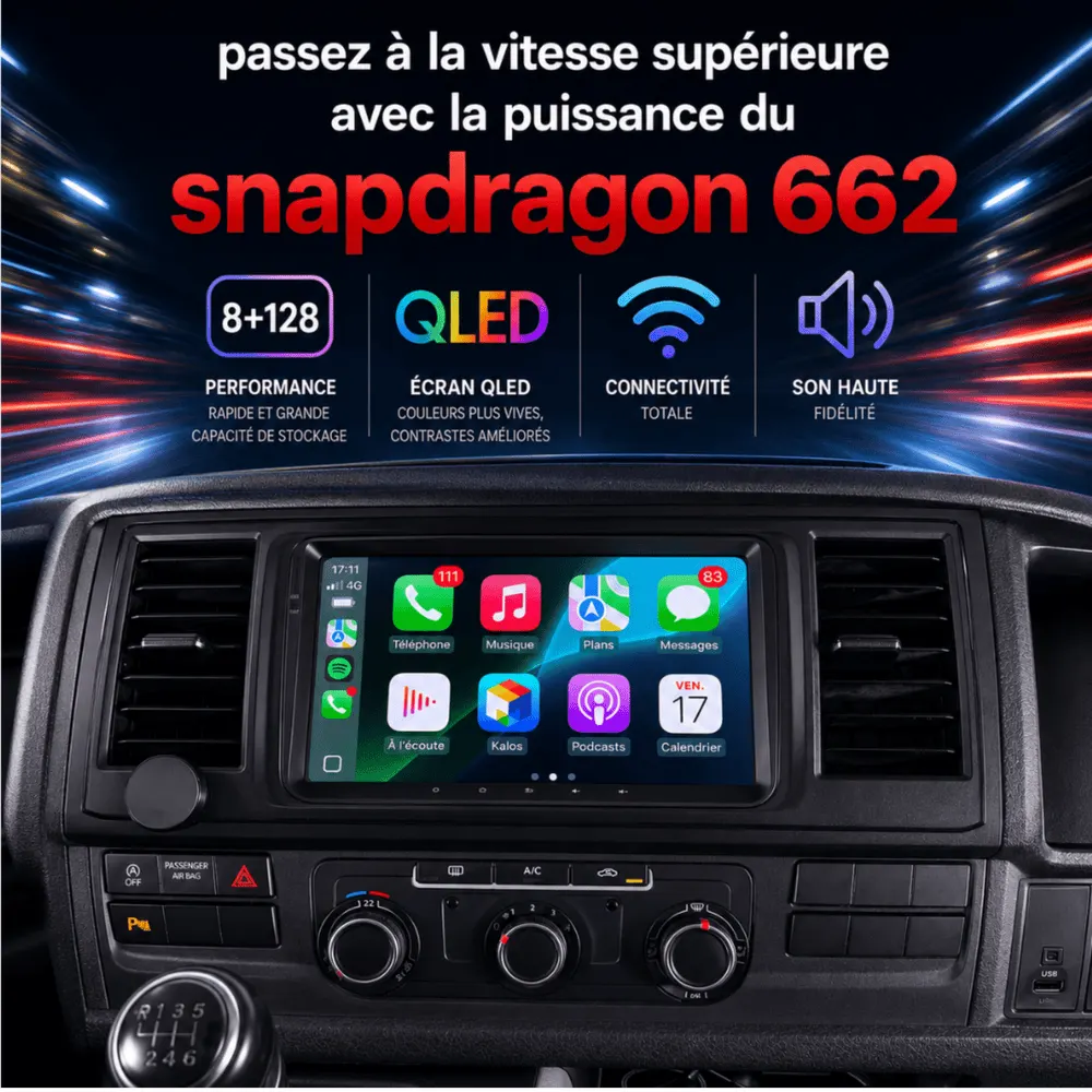 Radio Android 9″ para Volkswagen Multivan/Transporter/Caravella T6