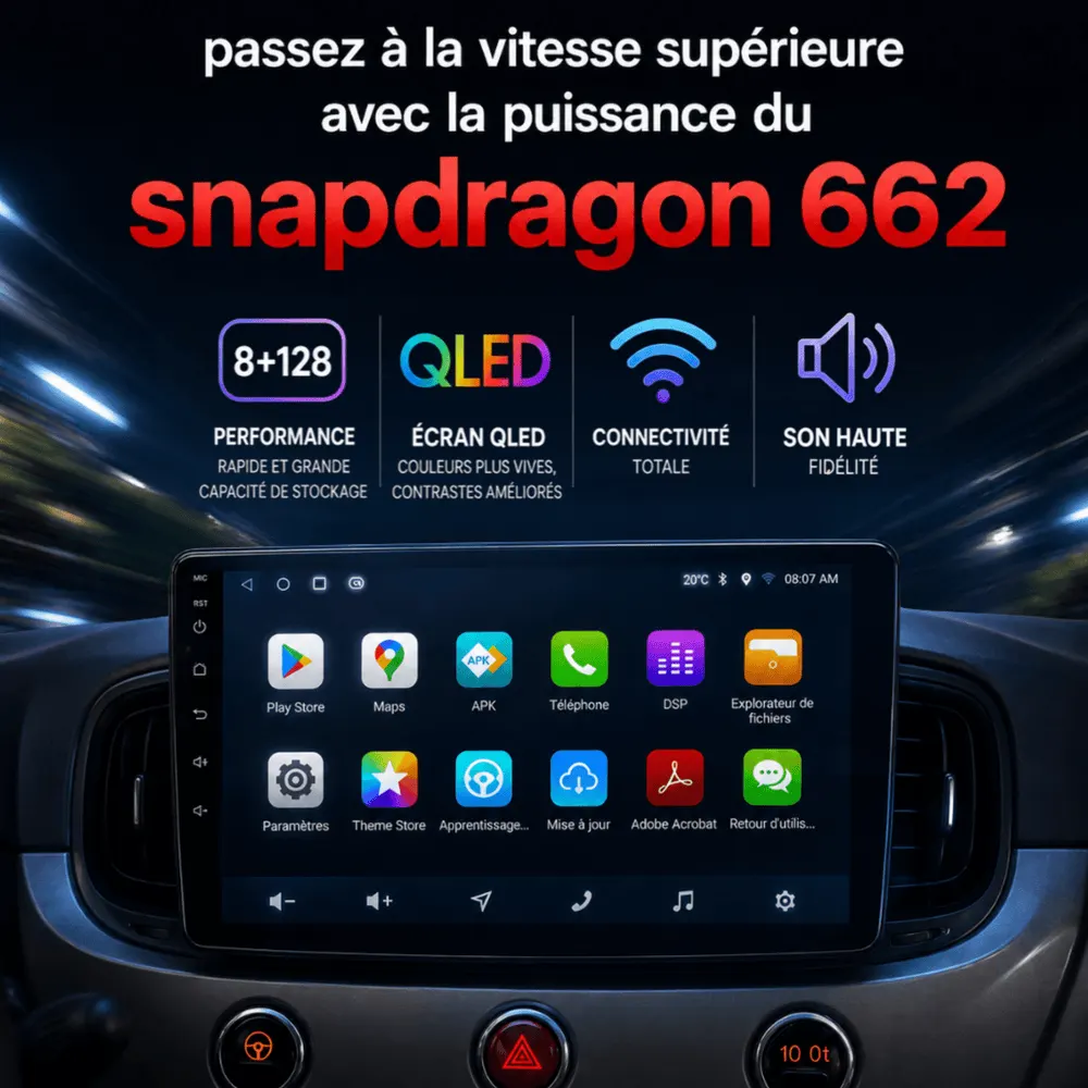 Radio Android 9″ para Fiat 500/Abarth