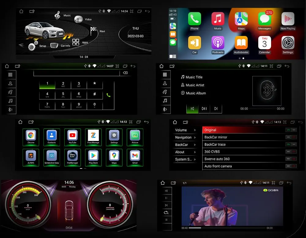 Pantalla Android para Audi A4 B9 (2016–2019) · vista 5